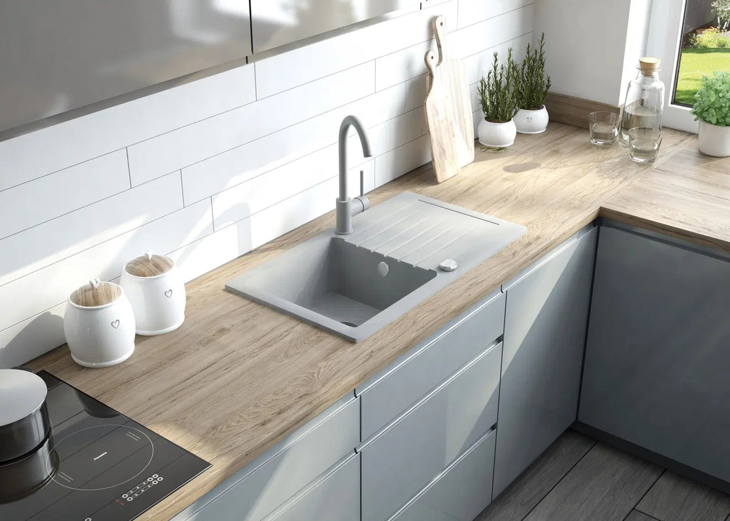 DEANTE Milin Küchenarmatur // Grau // BEU - S62M erhältlich bei Twoda Shop