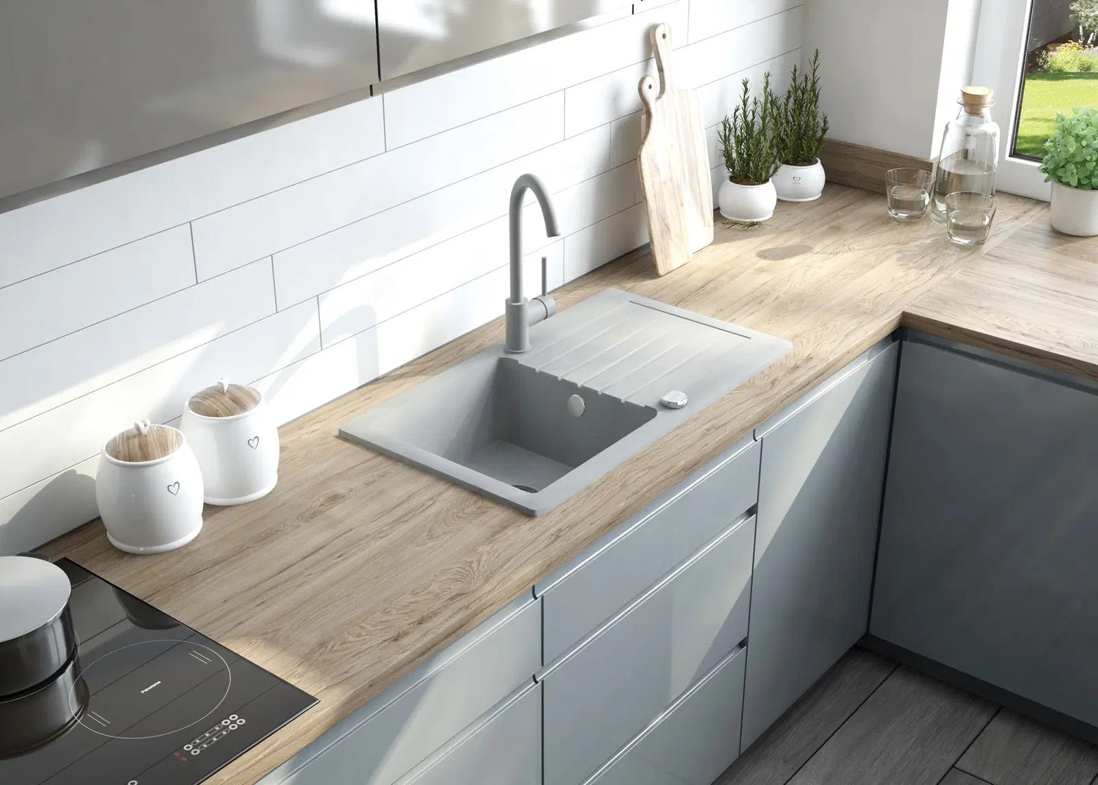 DEANTE Milin Küchenarmatur // Grau // BEU - S62M erhältlich bei Twoda Shop