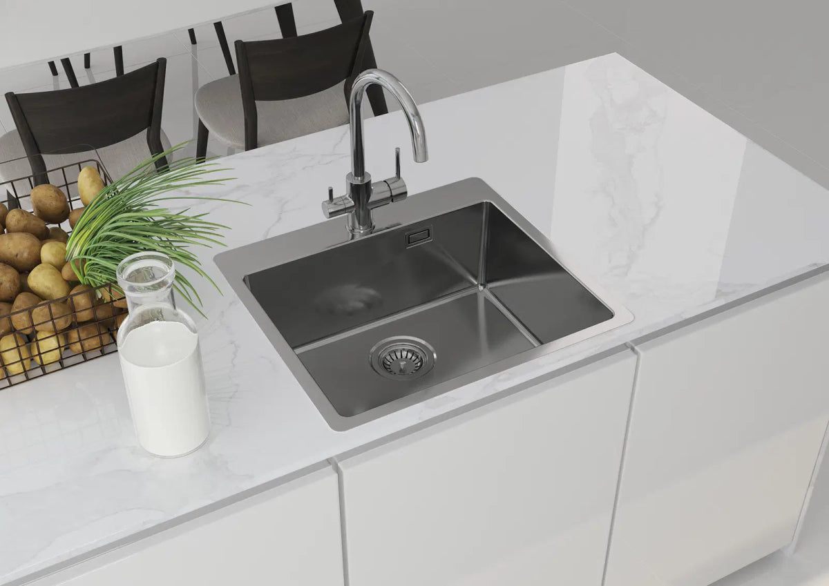 DEANTE Olfato Edelstahlspüle // gebürsteter Stahl // ZPO - 010B erhältlich bei Twoda Shop