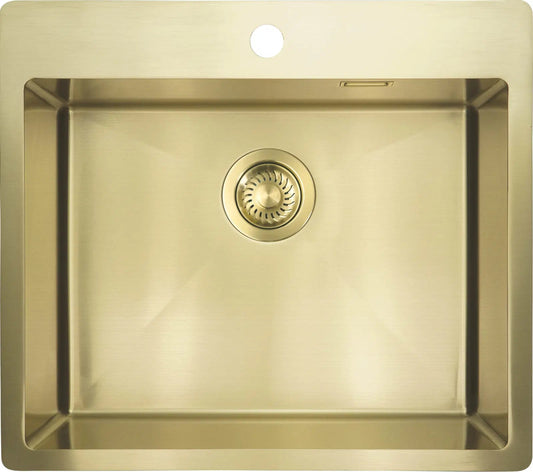 DEANTE Olfato Precious Edelstahlspüle // gebürstetes Gold // ZPO - R10B erhältlich bei Twoda Shop