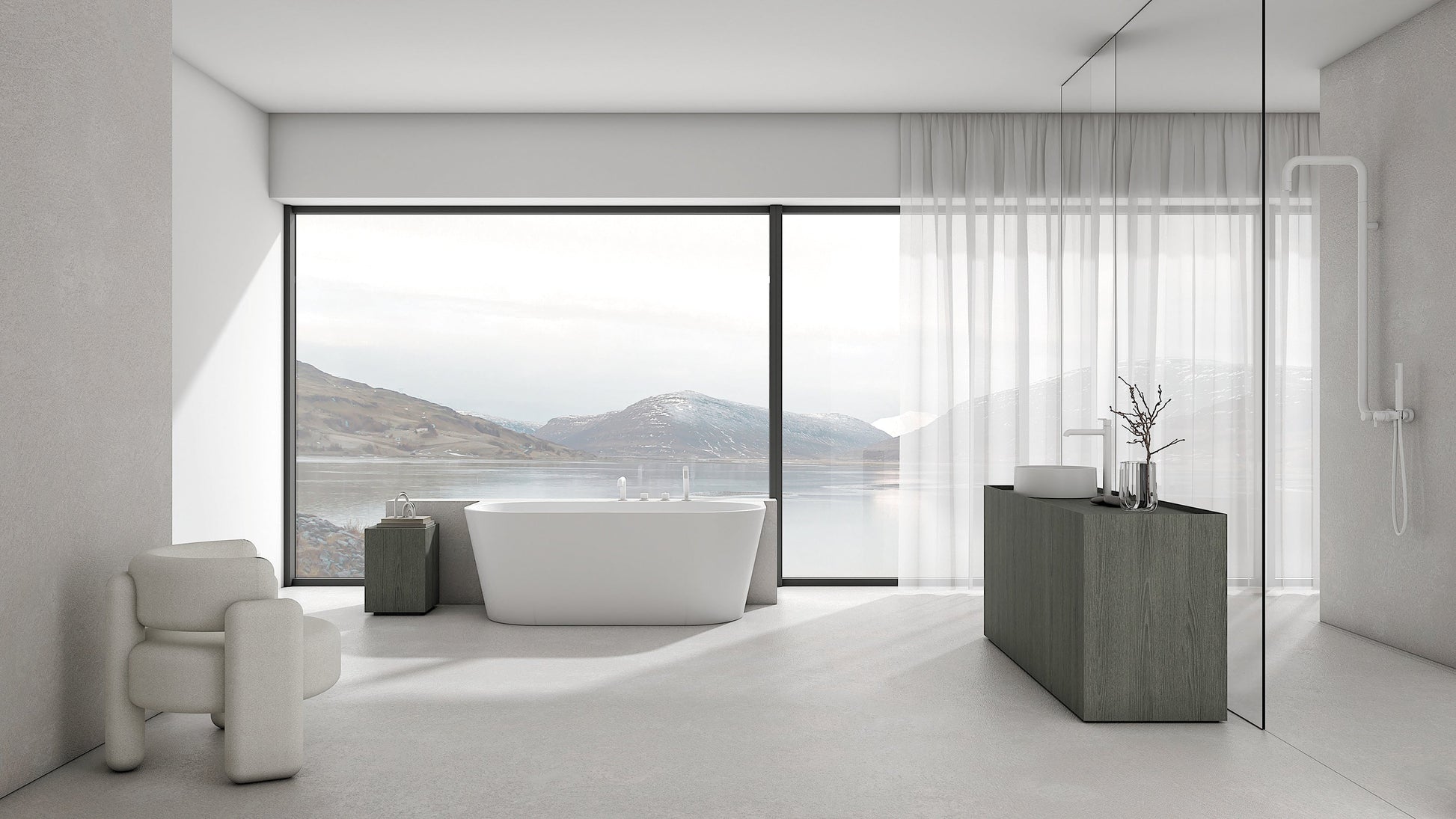 DEANTE Silia 4 - Loch - Wannenarmatur mit Brausegarnitur // Bianco // BQS - A14M erhältlich bei Twoda Shop