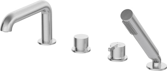 DEANTE Silia 4 - Loch - Wannenarmatur mit Brausegarnitur // gebürsteter Stahl // BQS - F14M erhältlich bei Twoda Shop