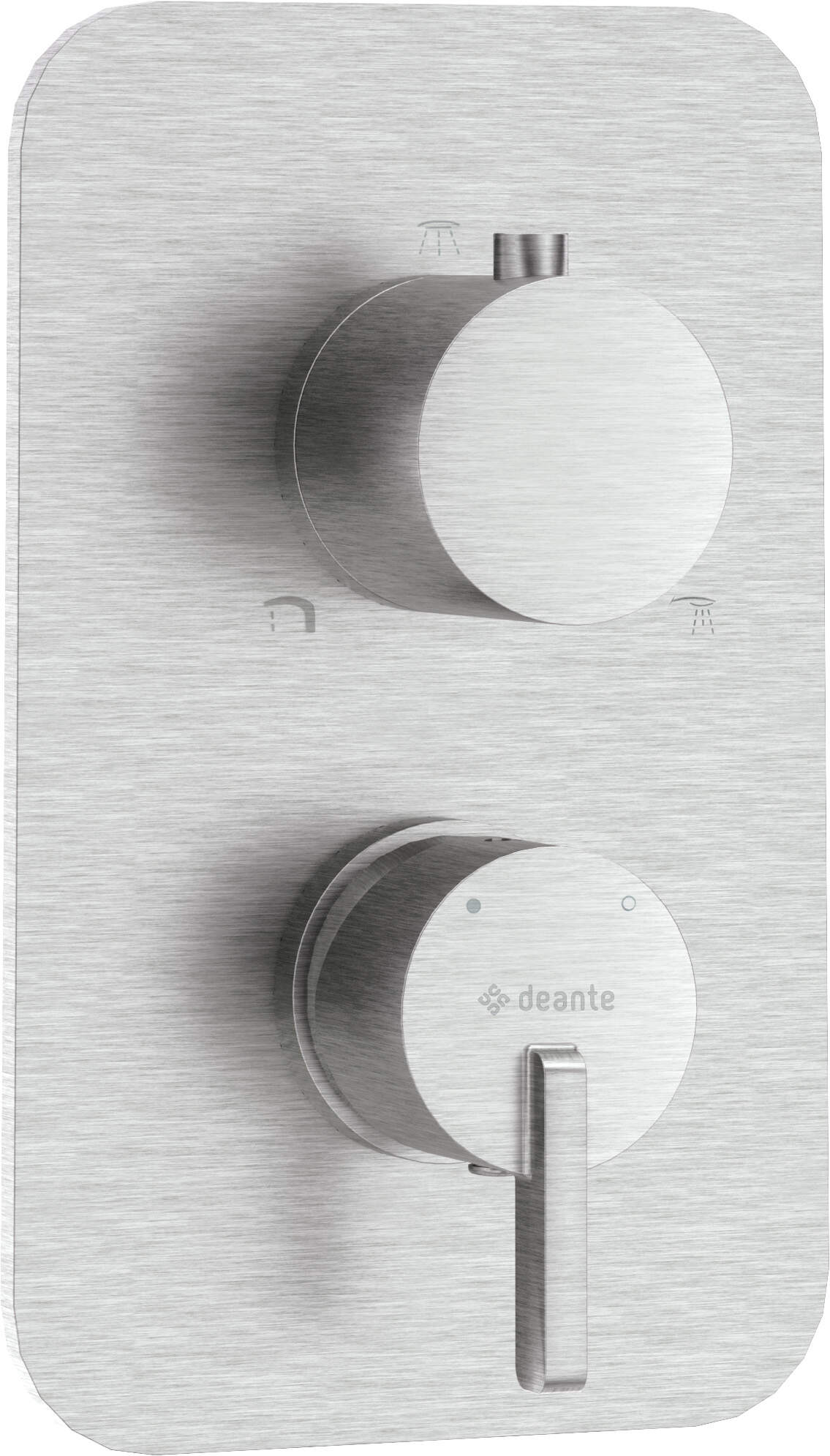 DEANTE Silia Bedienmodul für Unterputz - Box // gebürsteter Stahl // BXY - FQSM erhältlich bei Twoda Shop