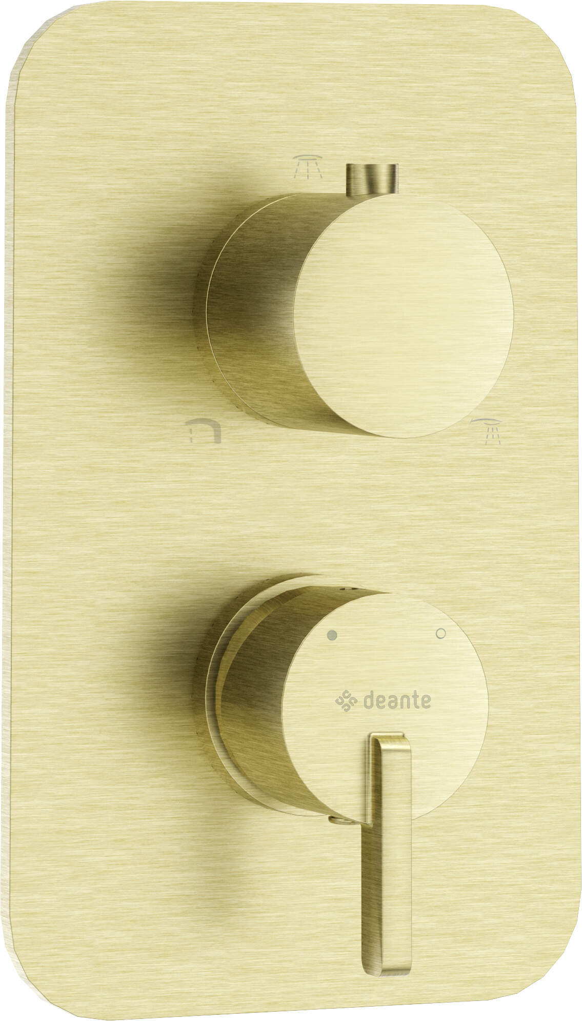 DEANTE Silia Bedienmodul für Unterputz - Box // gebürstetes Gold // BXY - RQSM erhältlich bei Twoda Shop