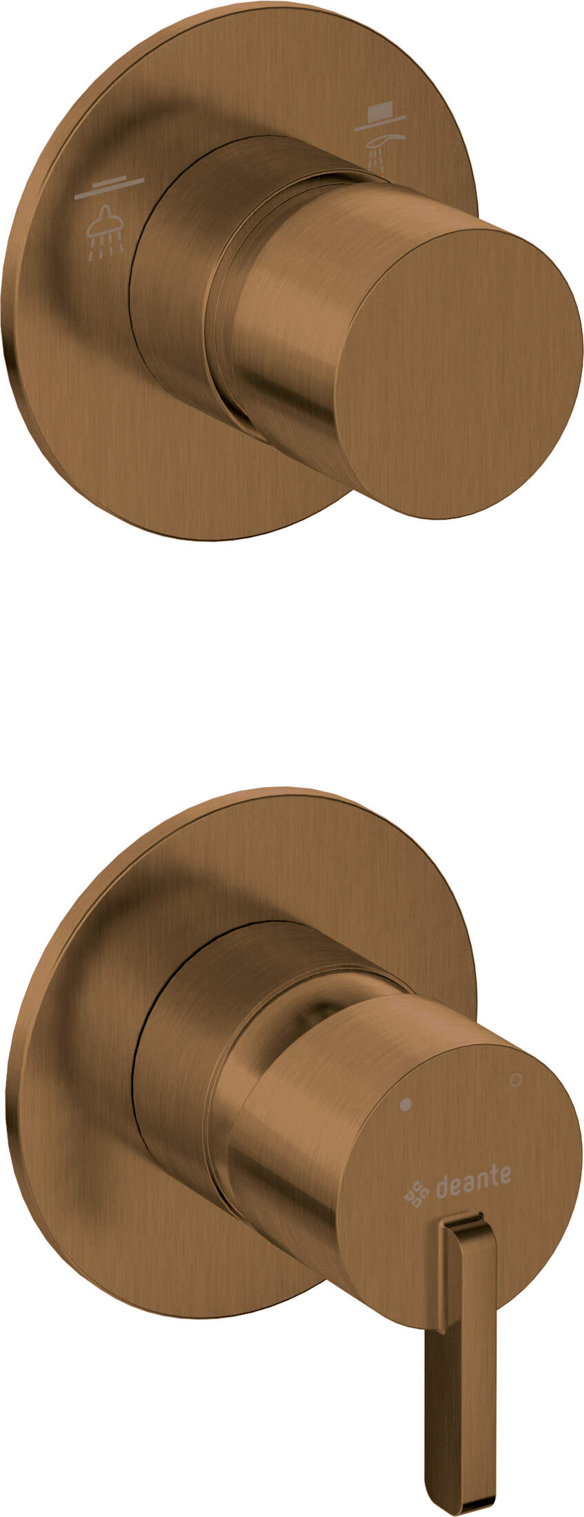 DEANTE Silia Duscharmatur mit Strahlschalter // gebürstete Bronze // BQS - C44P erhältlich bei Twoda Shop