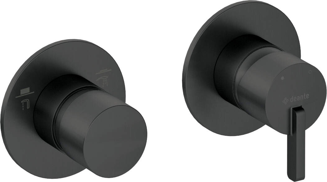 DEANTE Silia Duscharmatur mit Strahlschalter - Horizontal // Nero // BQS - N46P erhältlich bei Twoda Shop