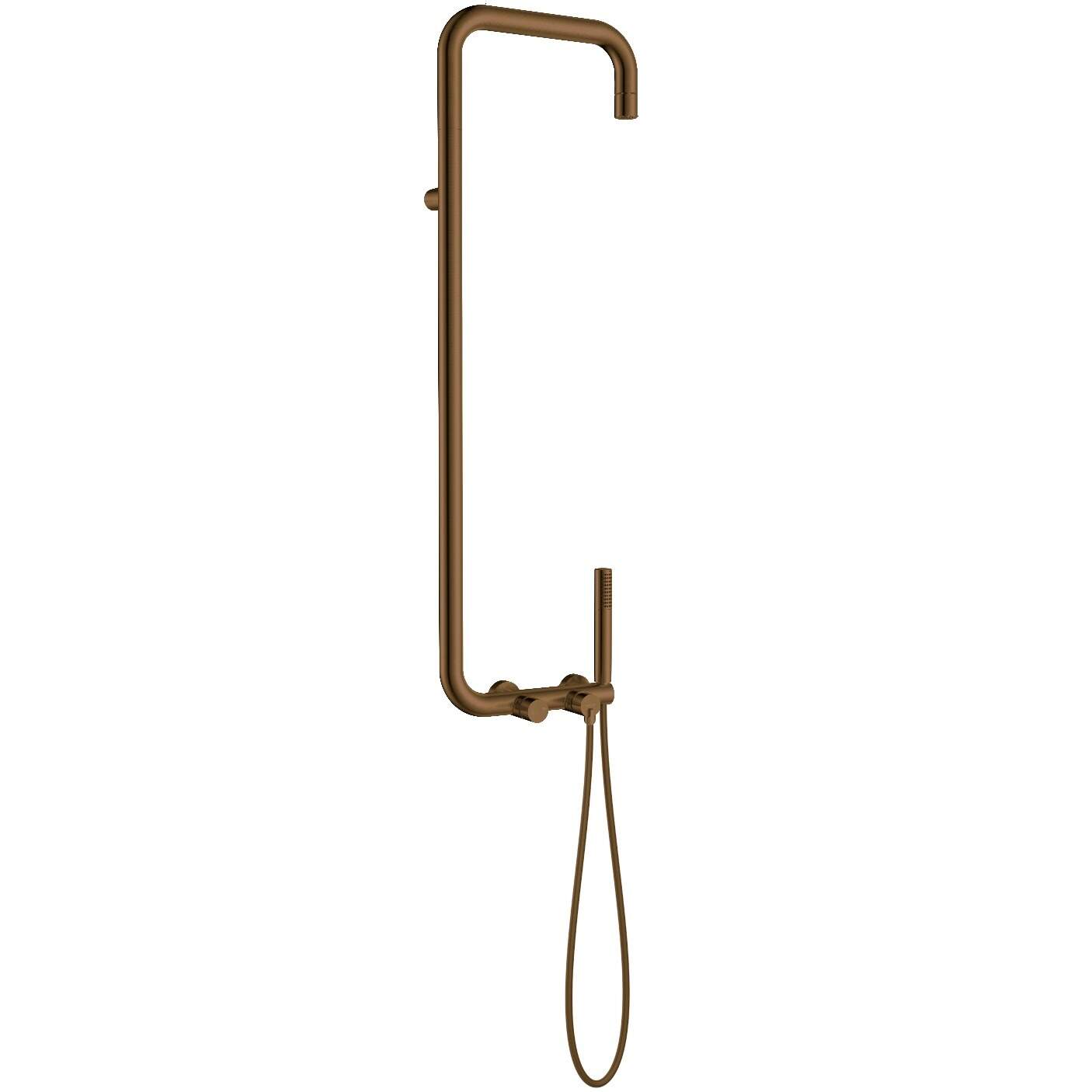 DEANTE Silia Duschsystem mit Regenbrause // gebürstete Bronze // NQS - C4XM erhältlich bei Twoda Shop
