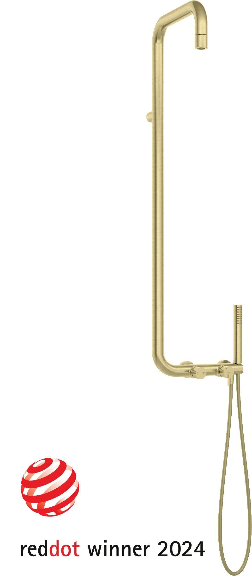 DEANTE Silia Duschsystem mit Regenbrause // gebürstetes Gold // NQS - R4XM erhältlich bei Twoda Shop