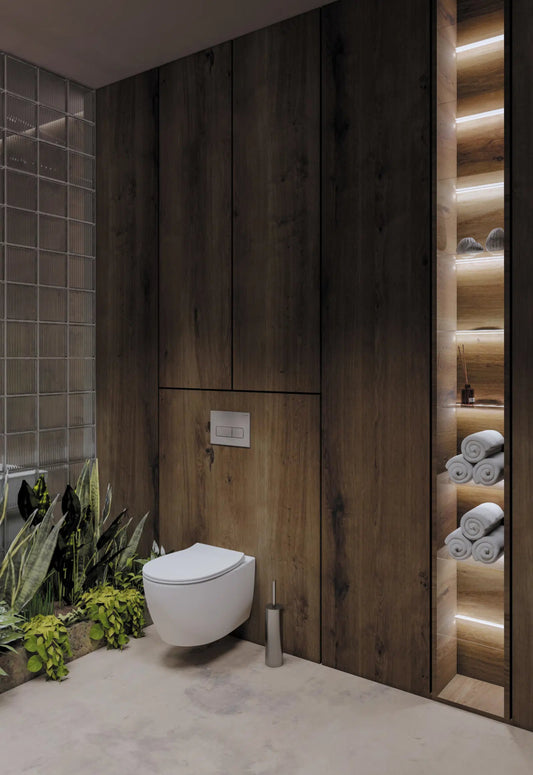 DEANTE Silia Freistehende WC - Bürste // gebürsteter Stahl // ADI - F712 erhältlich bei Twoda Shop