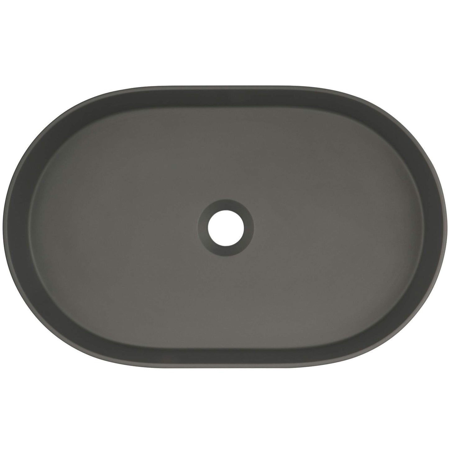 DEANTE Silia Granit - Aufsatzwaschbecken - Oval // Anthrazit Metallic // CQS - TU6S erhältlich bei Twoda Shop
