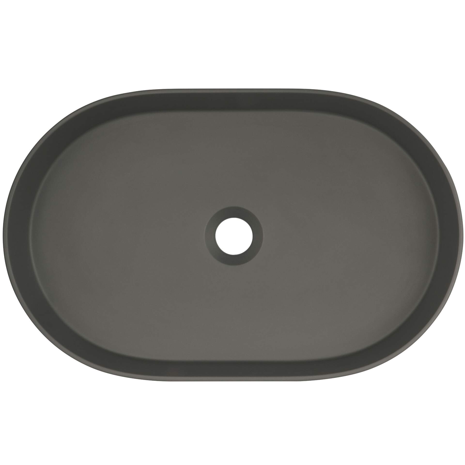 DEANTE Silia Granit - Aufsatzwaschbecken - Oval // Anthrazit Metallic // CQS - TU6S erhältlich bei Twoda Shop