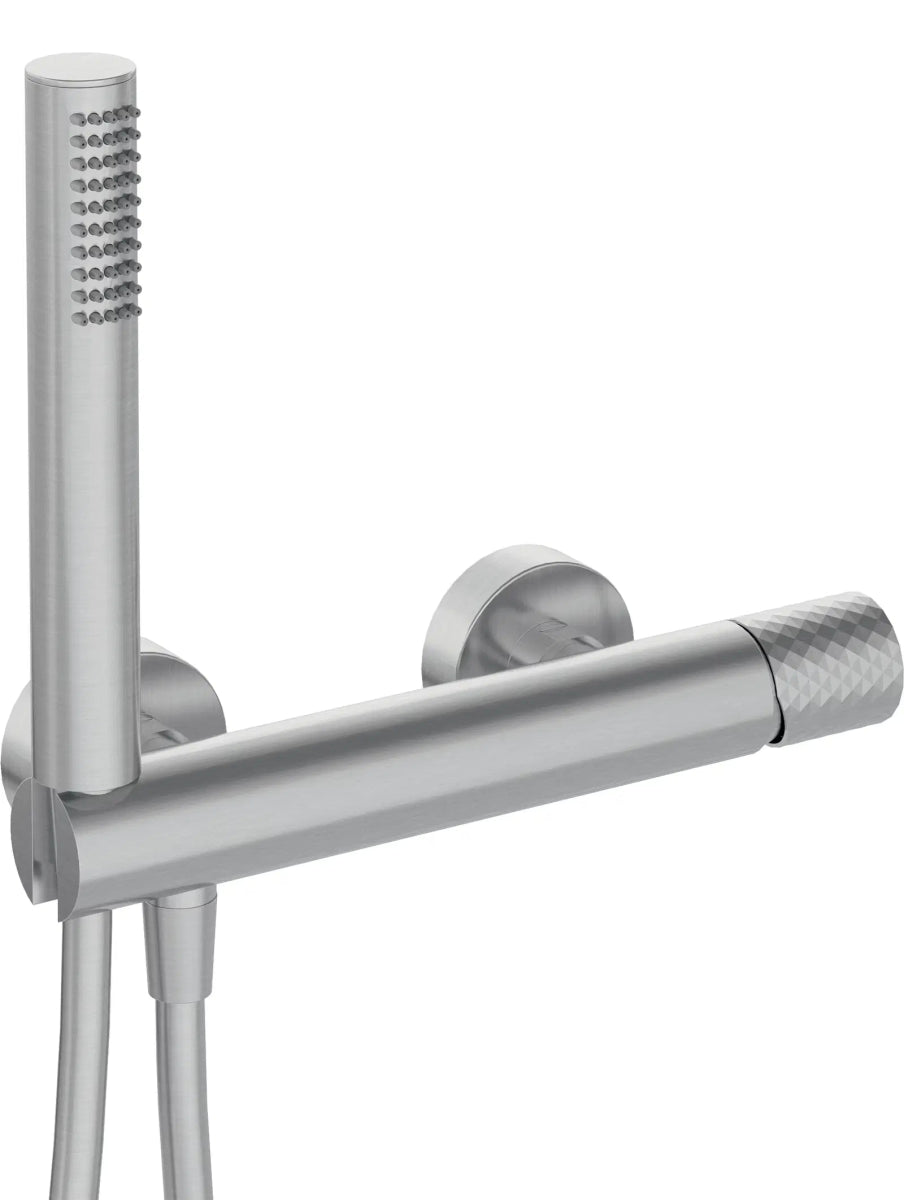 DEANTE Silia Hexa Duscharmatur mit Brausegarnitur // gebürsteter Stahl // BHS - F41M erhältlich bei Twoda Shop