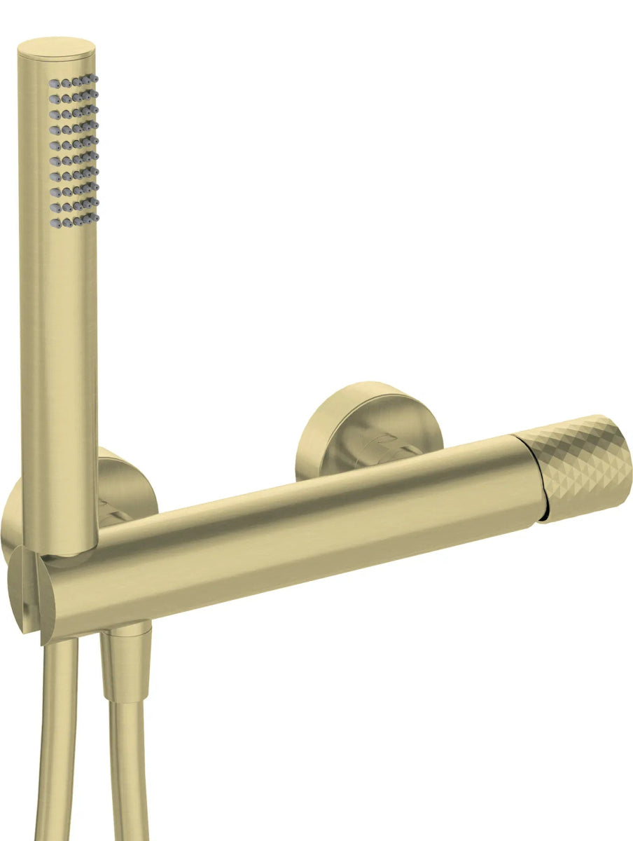 DEANTE Silia Hexa Duscharmatur mit Brausegarnitur // gebürstetes Gold // BHS - R41M erhältlich bei Twoda Shop