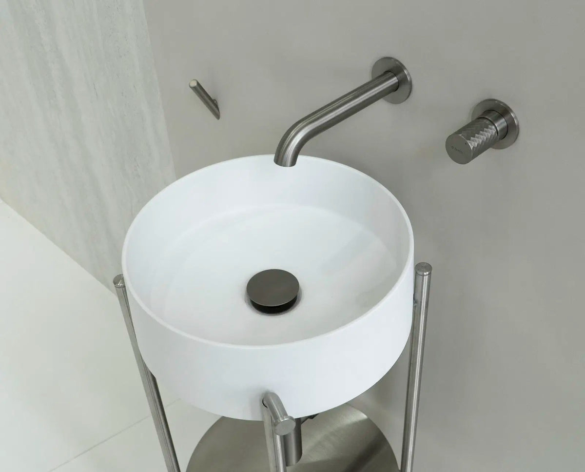 DEANTE Silia Hexa Waschtischarmatur für Unterputzmontage // gebürsteter Stahl // BHS - F54L erhältlich bei Twoda Shop