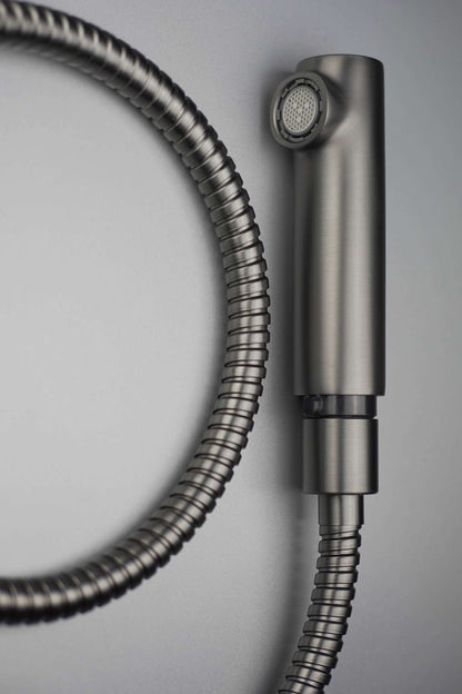 DEANTE Silia Küchenarmatur mit ausziehbarem Auslauf // Titanium // BQS - D73M erhältlich bei Twoda Shop