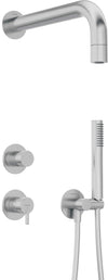 DEANTE Silia concealed shower set with hand shower // brushed steel // NQS-F9XK 