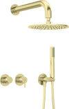 DEANTE Silia concealed shower set with hand shower - round, horizontal // brushed gold // NQS-R0YK 