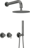 DEANTE Silia concealed shower set with hand shower - Round, Horizontal // Titanium // NQS-D0YK 