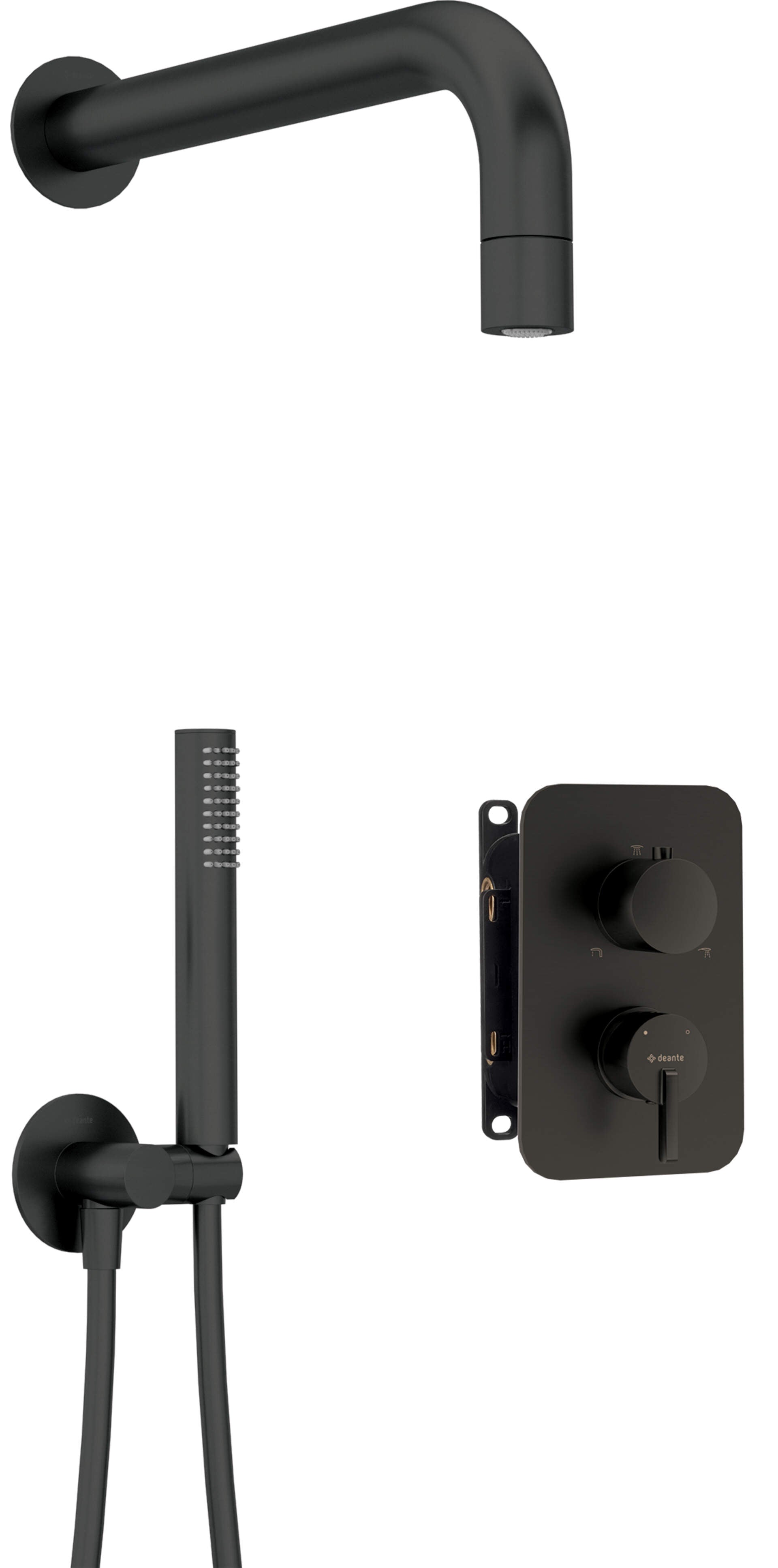 DEANTE Silia Unterputz - Duschset mit Mischbox und Duschkopf // Nero // BXYZNQSM erhältlich bei Twoda Shop