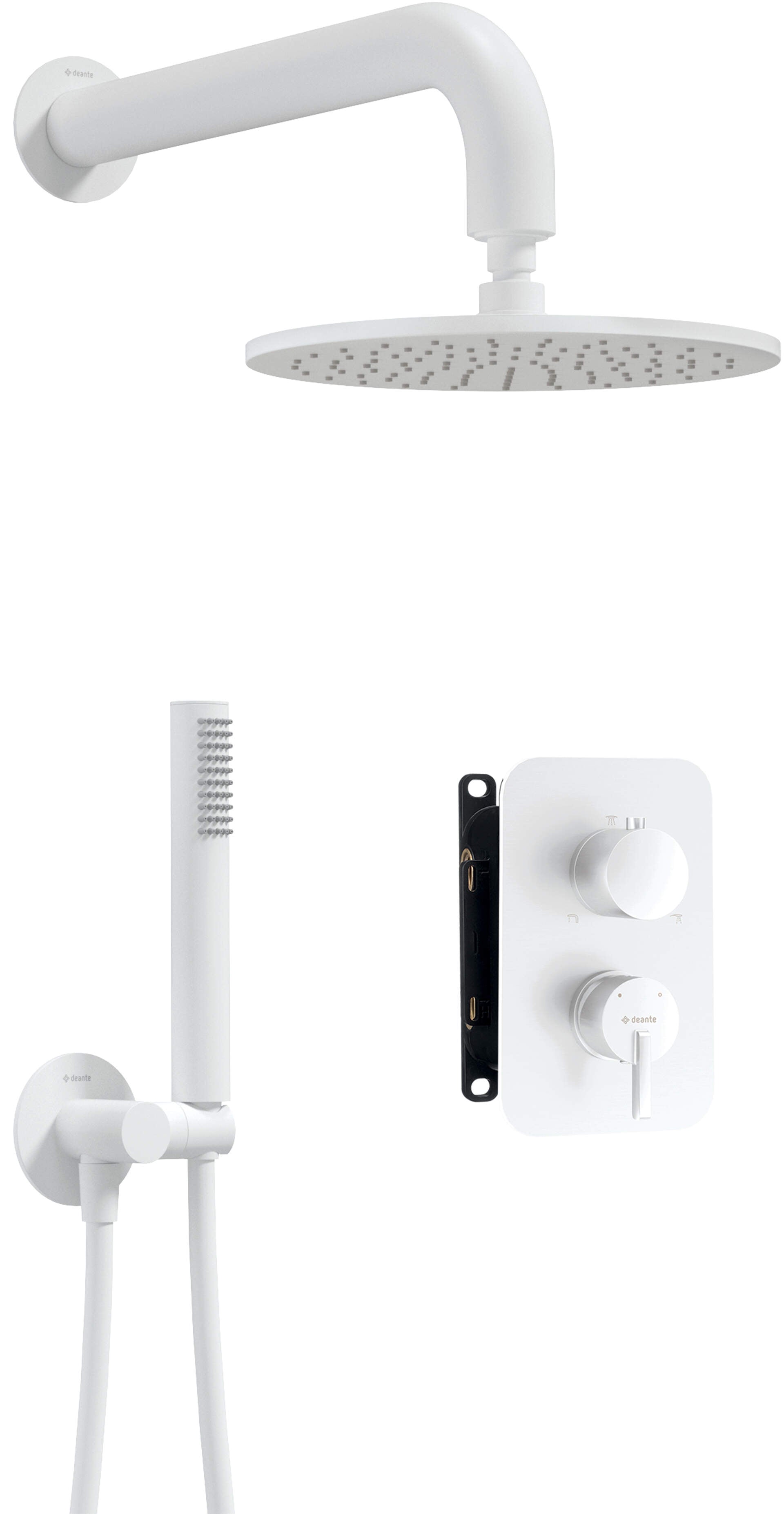 DEANTE Silia Unterputz - Duschset mit Mischbox und Kopfbrause // Bianco // BXYYAQSM erhältlich bei Twoda Shop