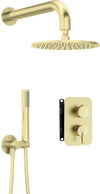 Conjunto de ducha empotrado DEANTE Silia con caja mezcladora y ducha fija // oro cepillado // BXYYRQSM 