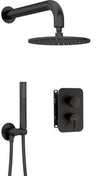 Conjunto de ducha empotrado DEANTE Silia con caja mezcladora y ducha fija // Nero // BXYYNQSM 