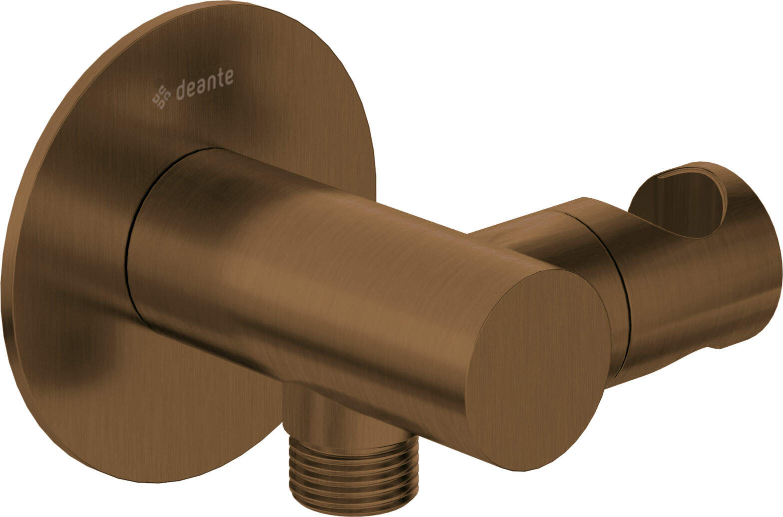 DEANTE Silia Wandanschluss rund mit Brausehalter // gebürstete Bronze // NQS - C57K erhältlich bei Twoda Shop