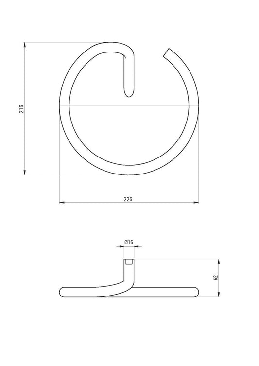 DEANTE Silia Wandhandtuchhalter – Rund // gebürstete Bronze // ADI - C611 erhältlich bei Twoda Shop