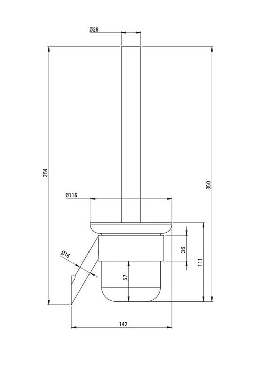 DEANTE Silia Wandmontierte WC - Bürste // Gebürstetes Gold // ADI - R711 erhältlich bei Twoda Shop