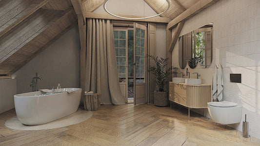 DEANTE Silia Wannenarmatur Freistehend mit Brausegarnitur // Chrom // BQS - 017M erhältlich bei Twoda Shop