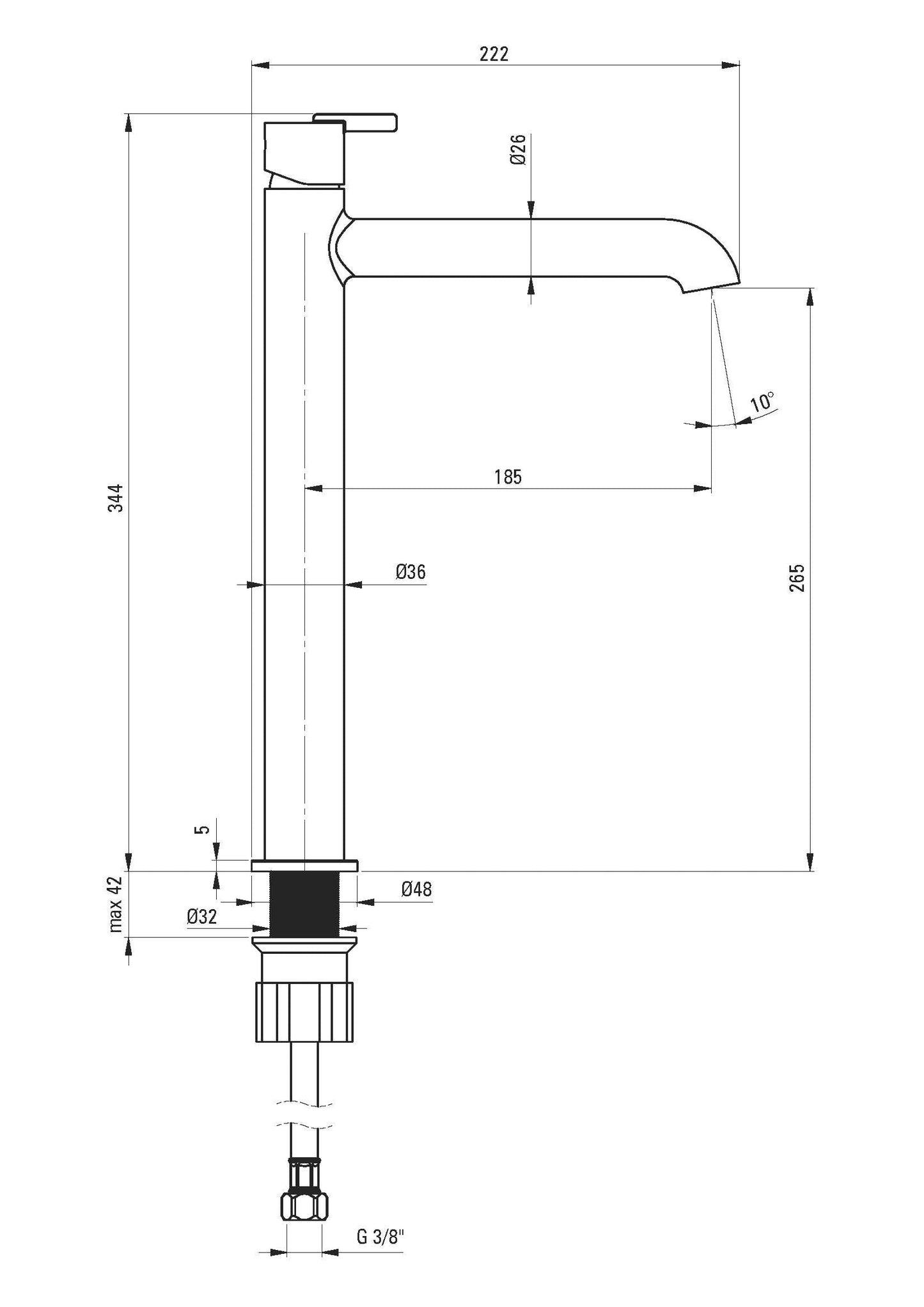 DEANTE Silia Waschtischarmatur // gebürstete Bronze // BQS - C20M erhältlich bei Twoda Shop