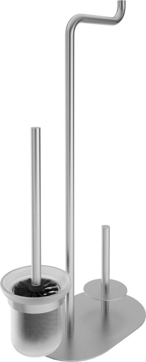 DEANTE Silia WC - Papierhalter 3 - in - 1 mit Ablage und Bürstenhalter // Gebürsteter Stahl // ADI - F732 erhältlich bei Twoda Shop