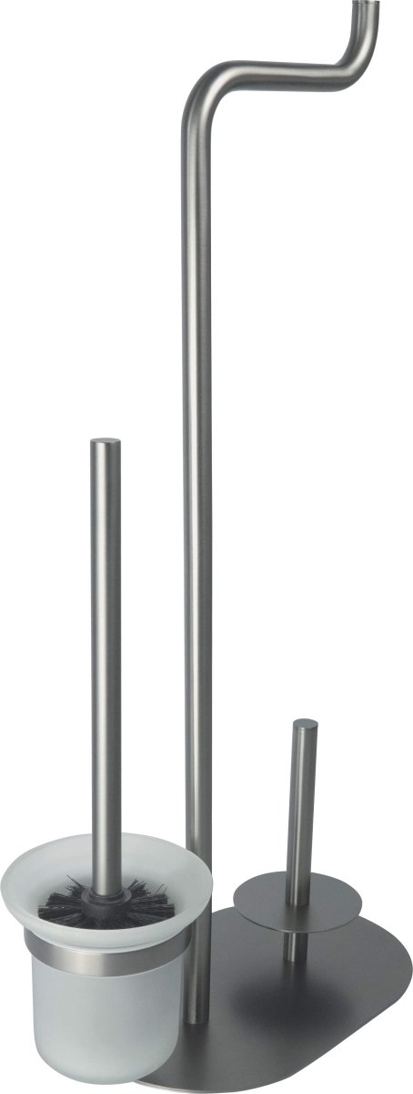 DEANTE Silia WC - Papierhalter 3 - in - 1 mit Ablage und Bürstenhalter // Titanium // ADI - D732 erhältlich bei Twoda Shop