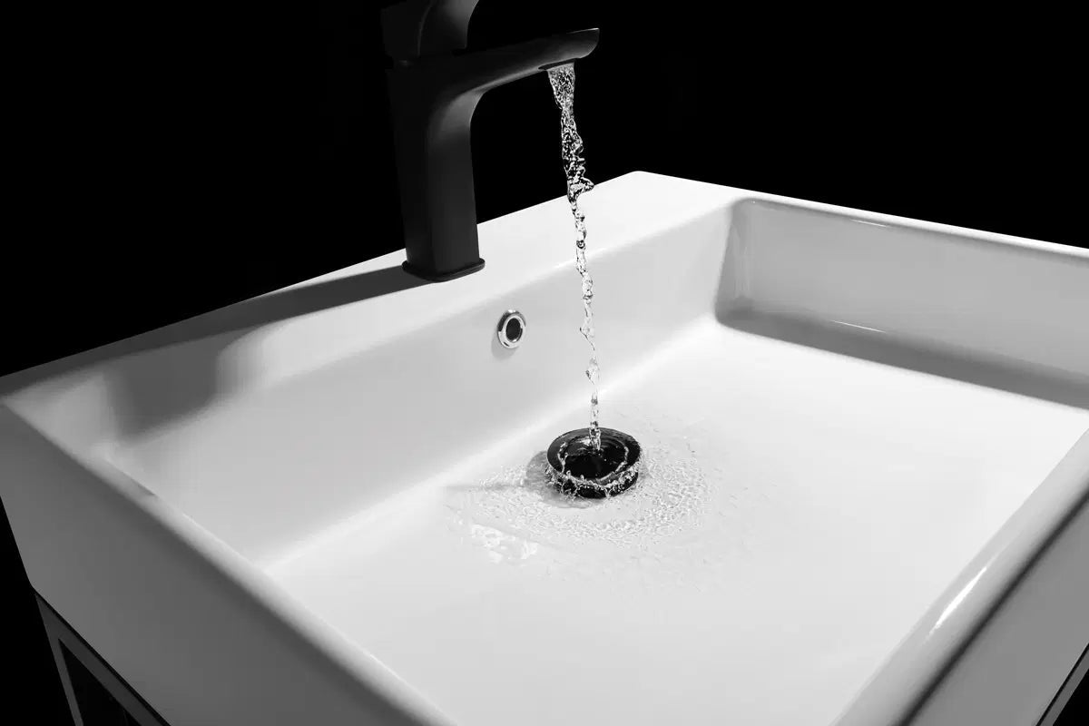 DEANTE Temisto Hängende Badkonsole mit Waschbecken - 50 x 50 cm // Weiß, Nero // CDTW6U5S erhältlich bei Twoda Shop