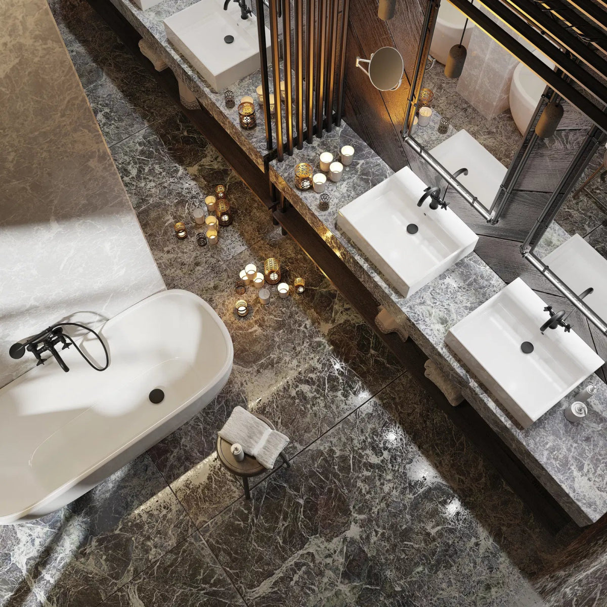 DEANTE Temisto Keramik - Waschbecken zur Aufsatz - oder Wandmontage // Weiß // CDT - 6U5S erhältlich bei Twoda Shop