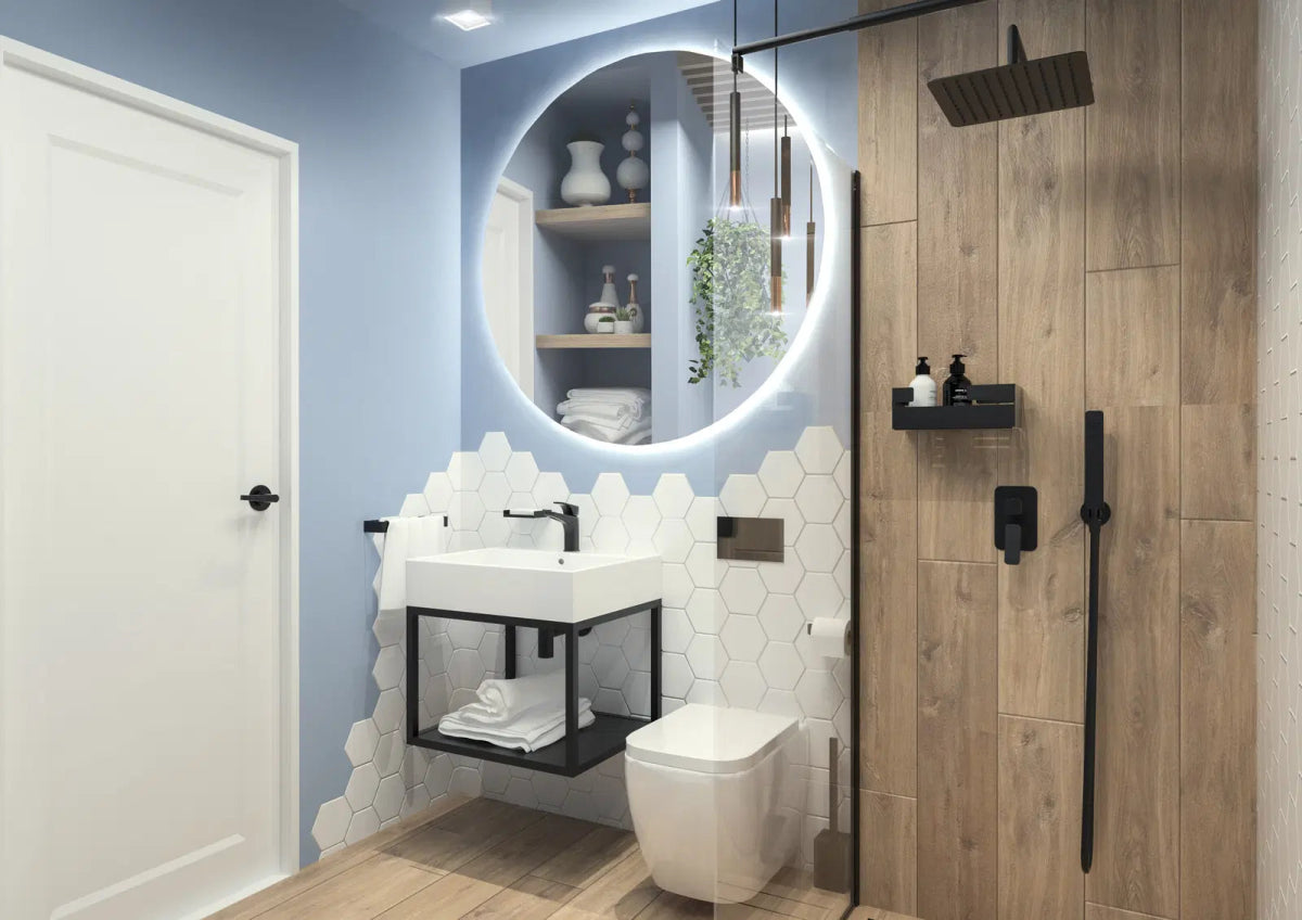 DEANTE Temisto Keramik - Waschbecken zur Aufsatz - oder Wandmontage // Weiß // CDT - 6U5S erhältlich bei Twoda Shop