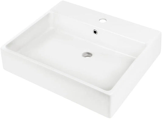 DEANTE Temisto Keramikwaschbecken zur Aufsatz - oder Wandmontage - 60 x 50 cm // Weiß // CDT - 6U6S erhältlich bei Twoda Shop
