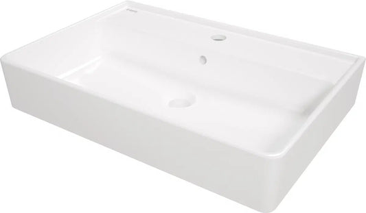 DEANTE Temisto Keramikwaschbecken zur Aufsatz - oder Wandmontage - 61 x 41 cm // Weiß // CDT - 6U7S erhältlich bei Twoda Shop