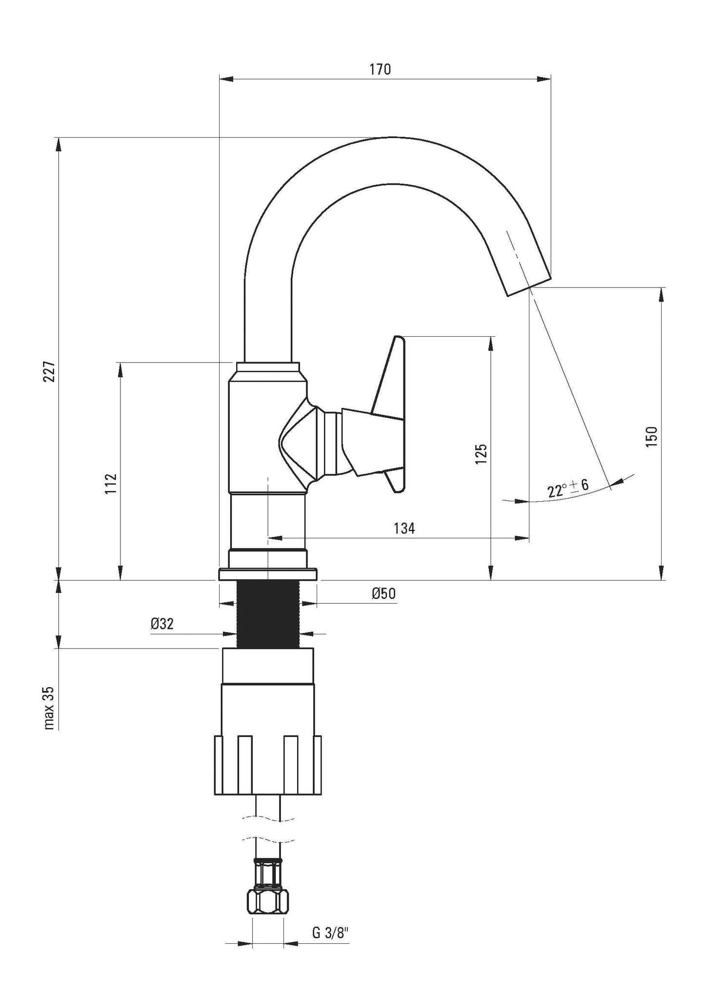 DEANTE Temisto Waschtischarmatur // Brass // BQT - M20M erhältlich bei Twoda Shop