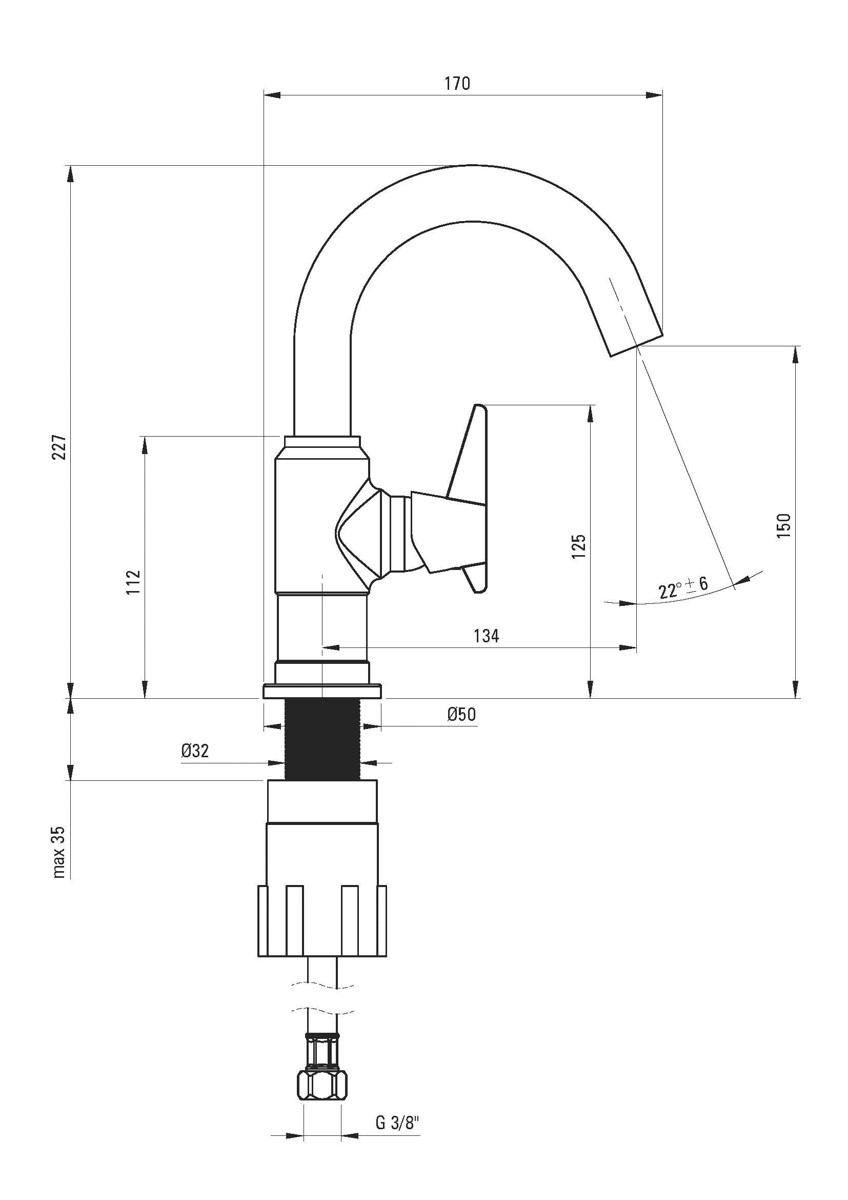 DEANTE Temisto Waschtischarmatur // Brass // BQT - M20M erhältlich bei Twoda Shop