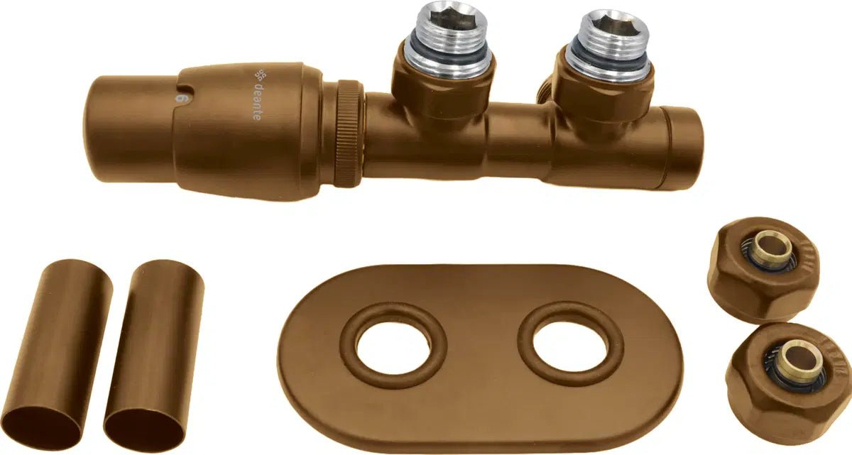 DEANTE Thermostatventil für Badheizkörper – links // Braun Matt // AGI - CZL1 erhältlich bei Twoda Shop