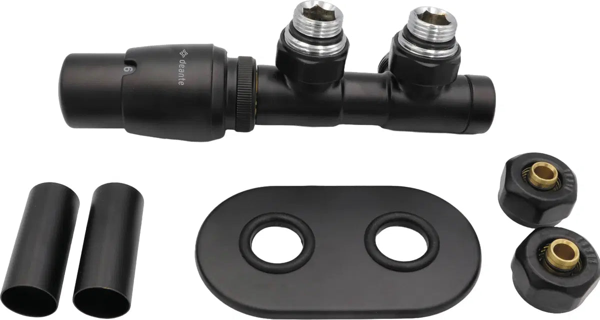 DEANTE Thermostatventil für Badheizkörper – links // Nero // AGI - NZL1 erhältlich bei Twoda Shop