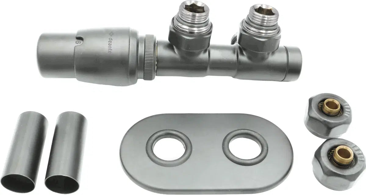 DEANTE Thermostatventil für Badheizkörper – links // Stahl Matt // AGI - FZL1 erhältlich bei Twoda Shop