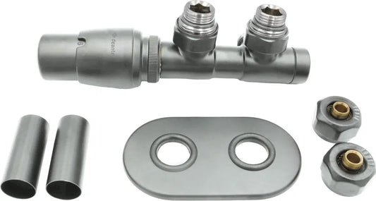 DEANTE Thermostatventil für Badheizkörper – links // Stahl Matt // AGI - FZL1 erhältlich bei Twoda Shop