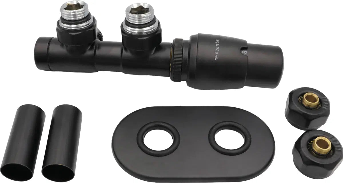 DEANTE Thermostatventil für Badheizkörper – rechts // Nero // AGI - NZP1 erhältlich bei Twoda Shop