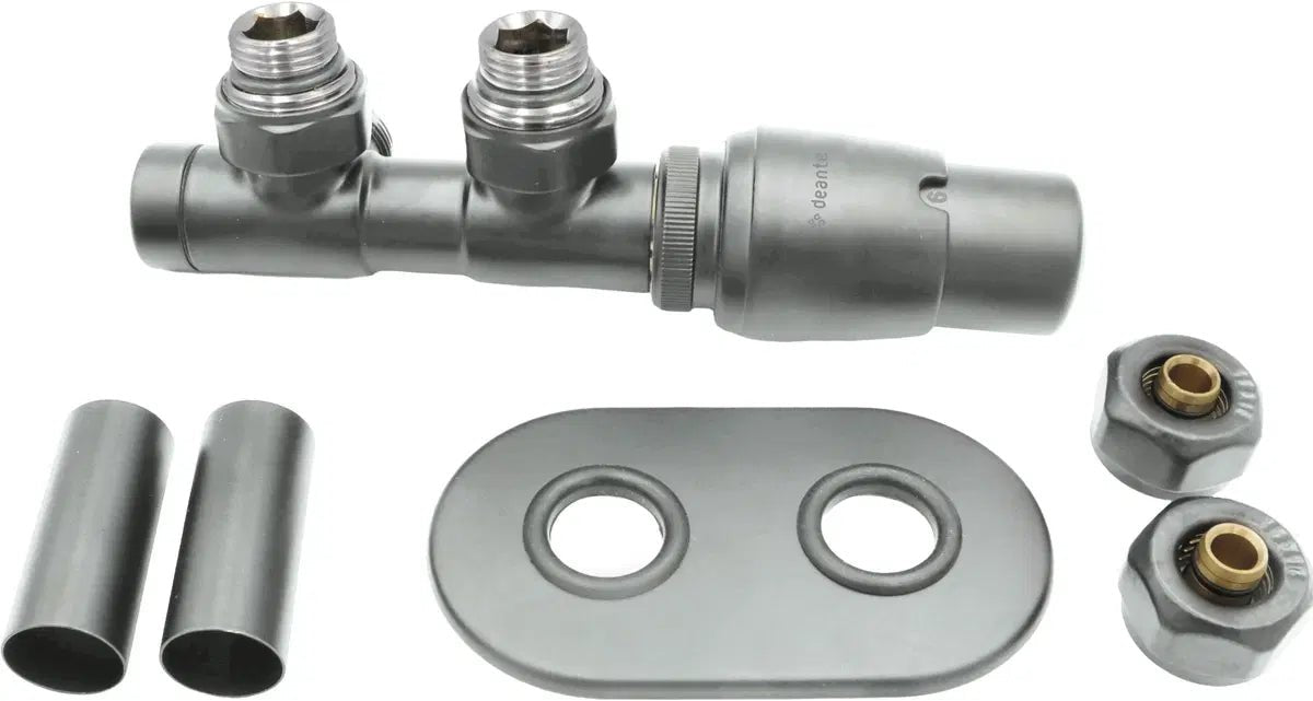 DEANTE Thermostatventil für Badheizkörper – rechts // Stahl Matt // AGI - FZP1 erhältlich bei Twoda Shop