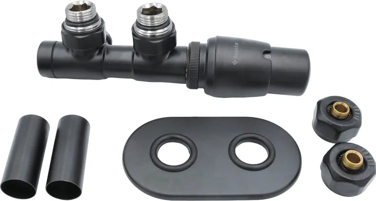 DEANTE Thermostatventil für Badheizkörper – rechts // Titan Matt // AGI - DZP1 erhältlich bei Twoda Shop